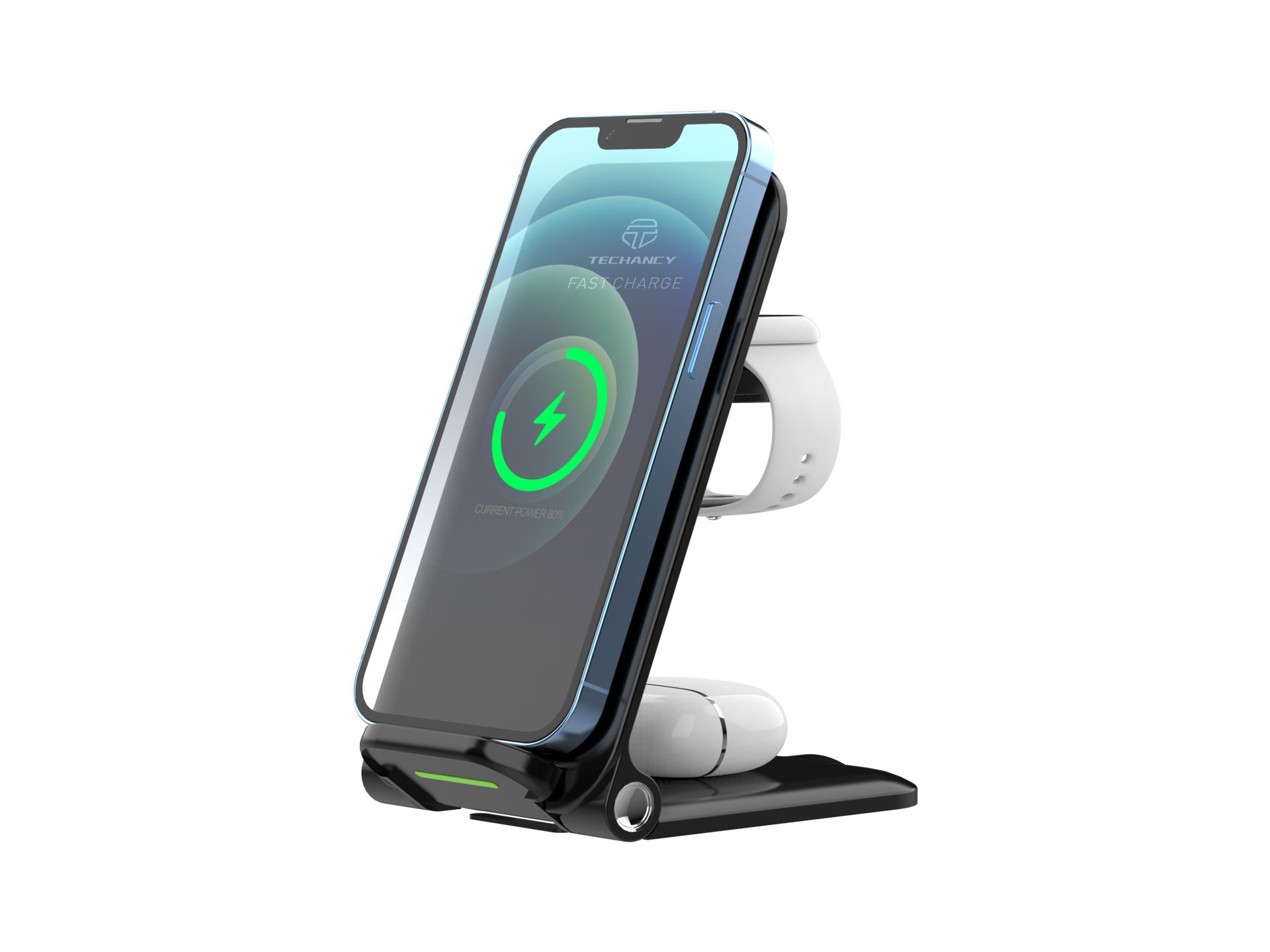 Caricatore wireless 3In1, 3 in 1 base di ricarica pieghevole per Iphone e Apple Watch, caricatore wi Caricatore wireless 3In1, 3 in 1 base di ricarica pieghevole per Iphone e Apple Watch, caricatore wi