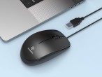 Techancy M17 Mouse With Usb Cable, 1000 Dpi Optical Tracking, Ambidextrous, Pc, Mac, Laptop, Black