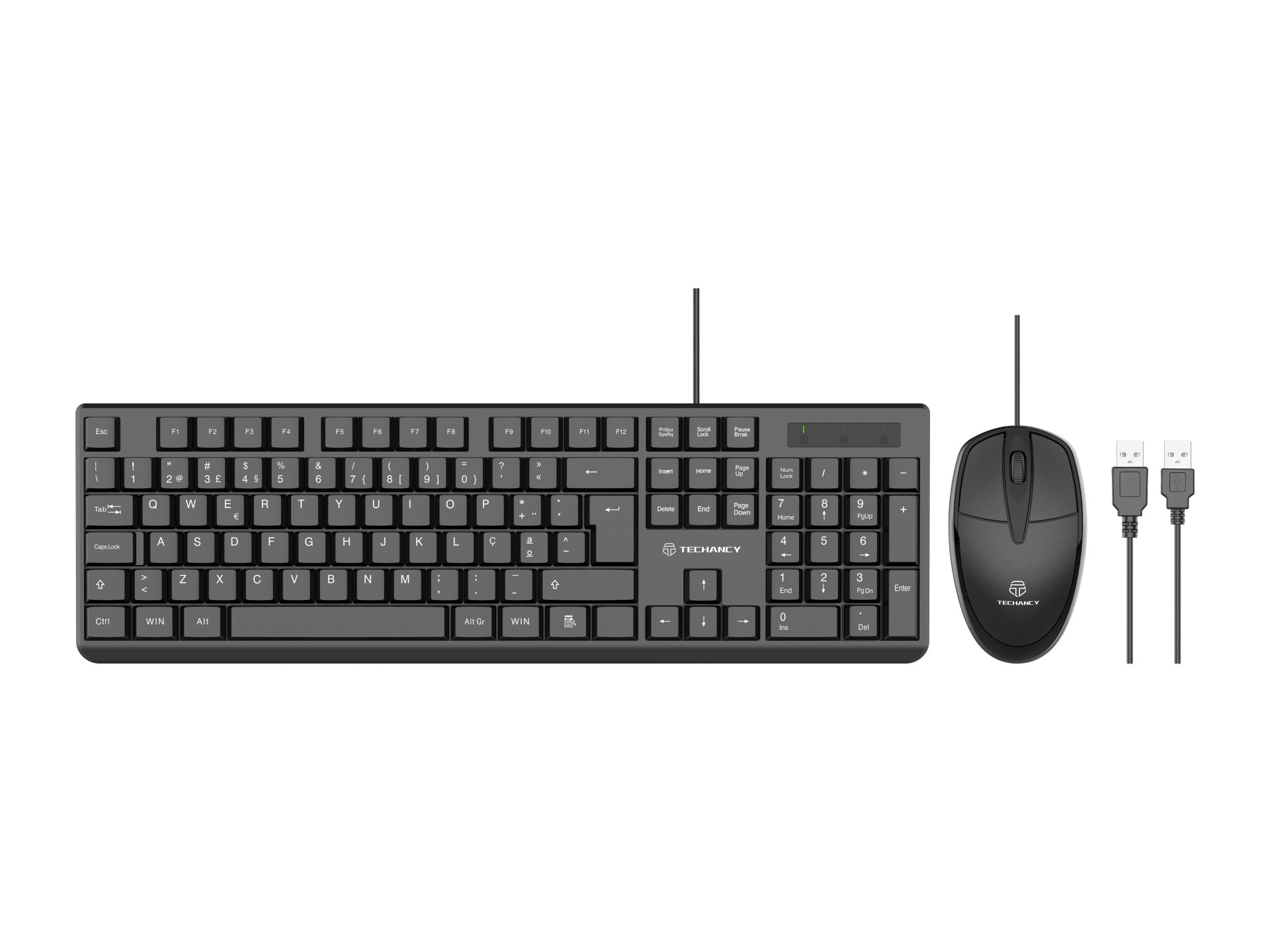 Techancy Pack Teclado E Rato Com Cabo, Design Compacto, Conexão Usb, Teclado Resistente A Versos, Wi Techancy Pack Teclado E Rato Com Cabo, Design Compacto, Conexão Usb, Teclado Resistente A Versos, Wi