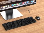 Tastiera e mouse wireless Techancy Pack -, pulsanti silenziosi, 13 tasti Office e multimediali, un r