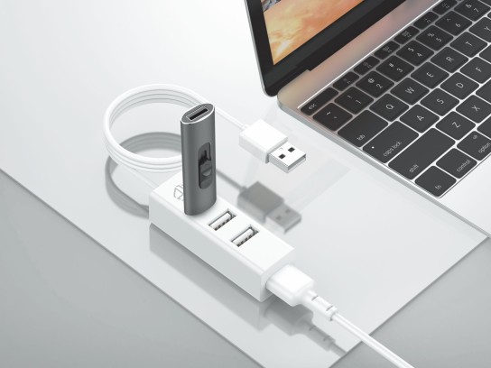 Hub Usb 2.0 a 4 porte Bianco Hub Usb 2.0 a 4 porte Bianco