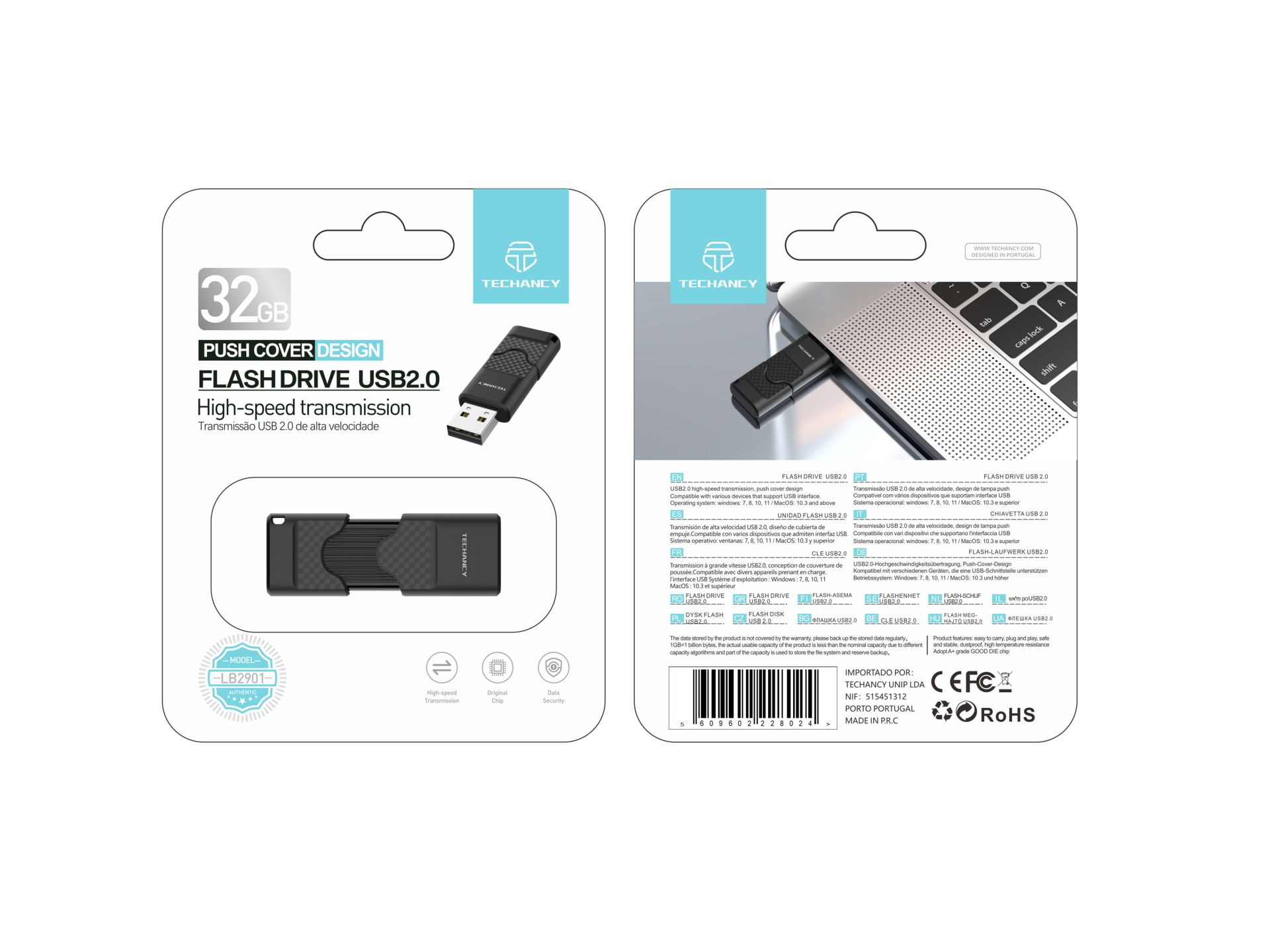 Pen Usb 32Gb Usb 2.0 Black Pen Usb 32Gb Usb 2.0 Black
