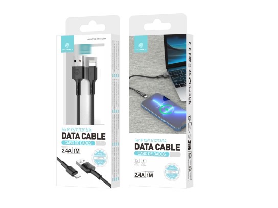High Quality Data Cable Lightning Black 1M 2.4A High Quality Data Cable Lightning Black 1M 2.4A