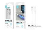 Cable de datos de alta calidad Lightning blanco 1M 2.4A