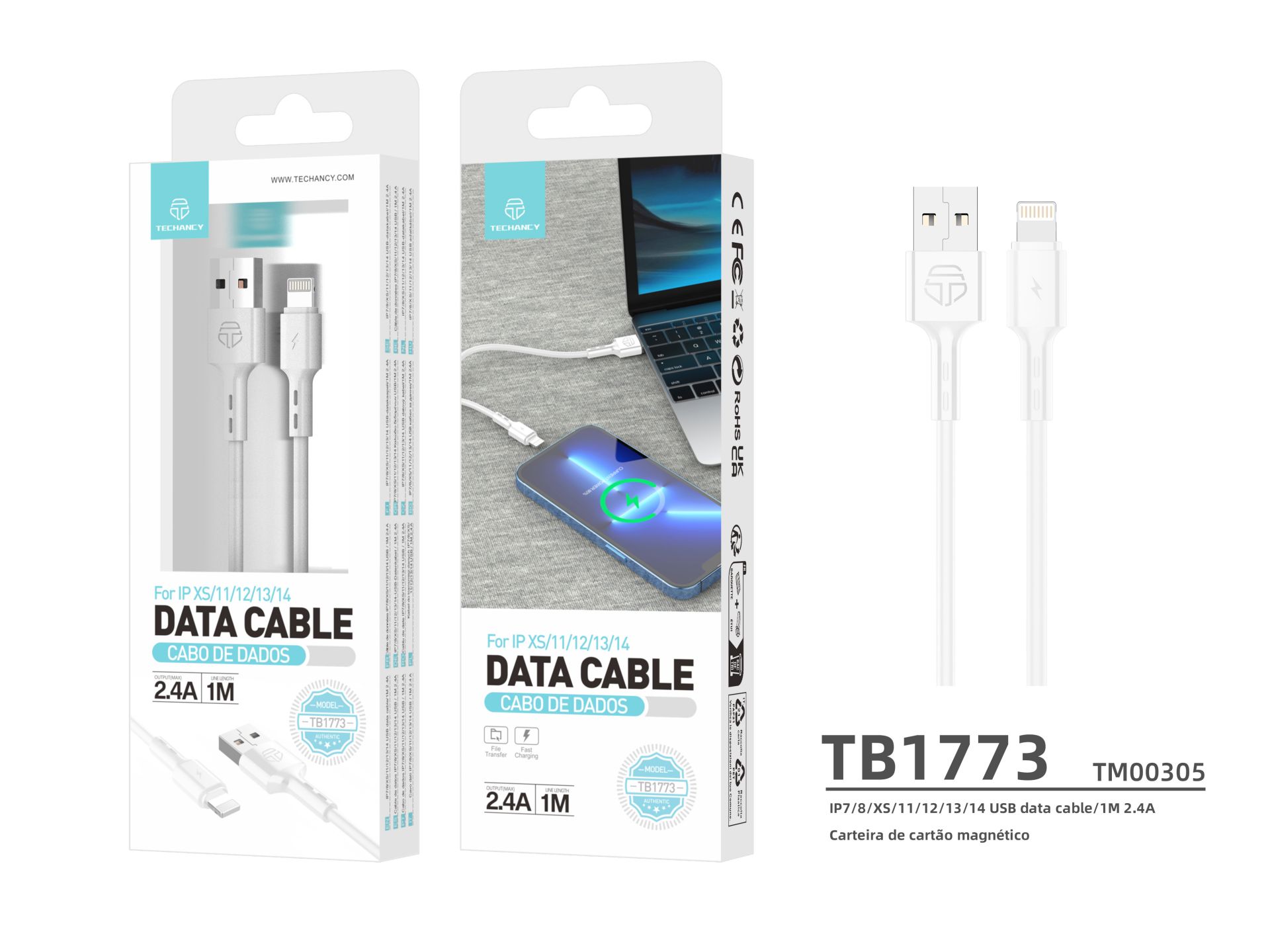 High Quality Data Cable Lightning White 1M 2.4A High Quality Data Cable Lightning White 1M 2.4A