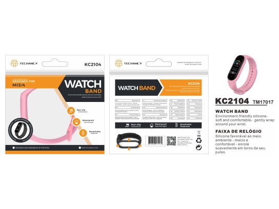 Bracelet en silicone Mi3 / 4 rose Bracelet en silicone Mi3 / 4 rose