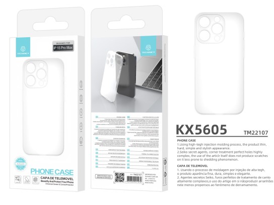 Iphone 15 Pro Max Custodia Cellulare Pp Slim Bianco Iphone 15 Pro Max Custodia Cellulare Pp Slim Bianco