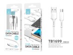 Pvc Data Cable 1M Micro Usb Blanc 2.4A