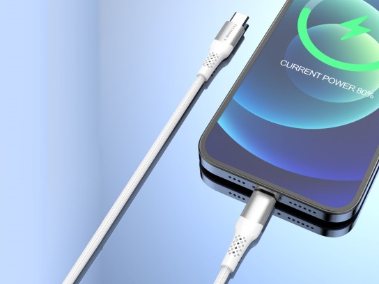 Datenkabel Typ-C zu Lightning 1.2M 20W Pd Weiß Datenkabel Typ-C zu Lightning 1.2M 20W Pd Weiß