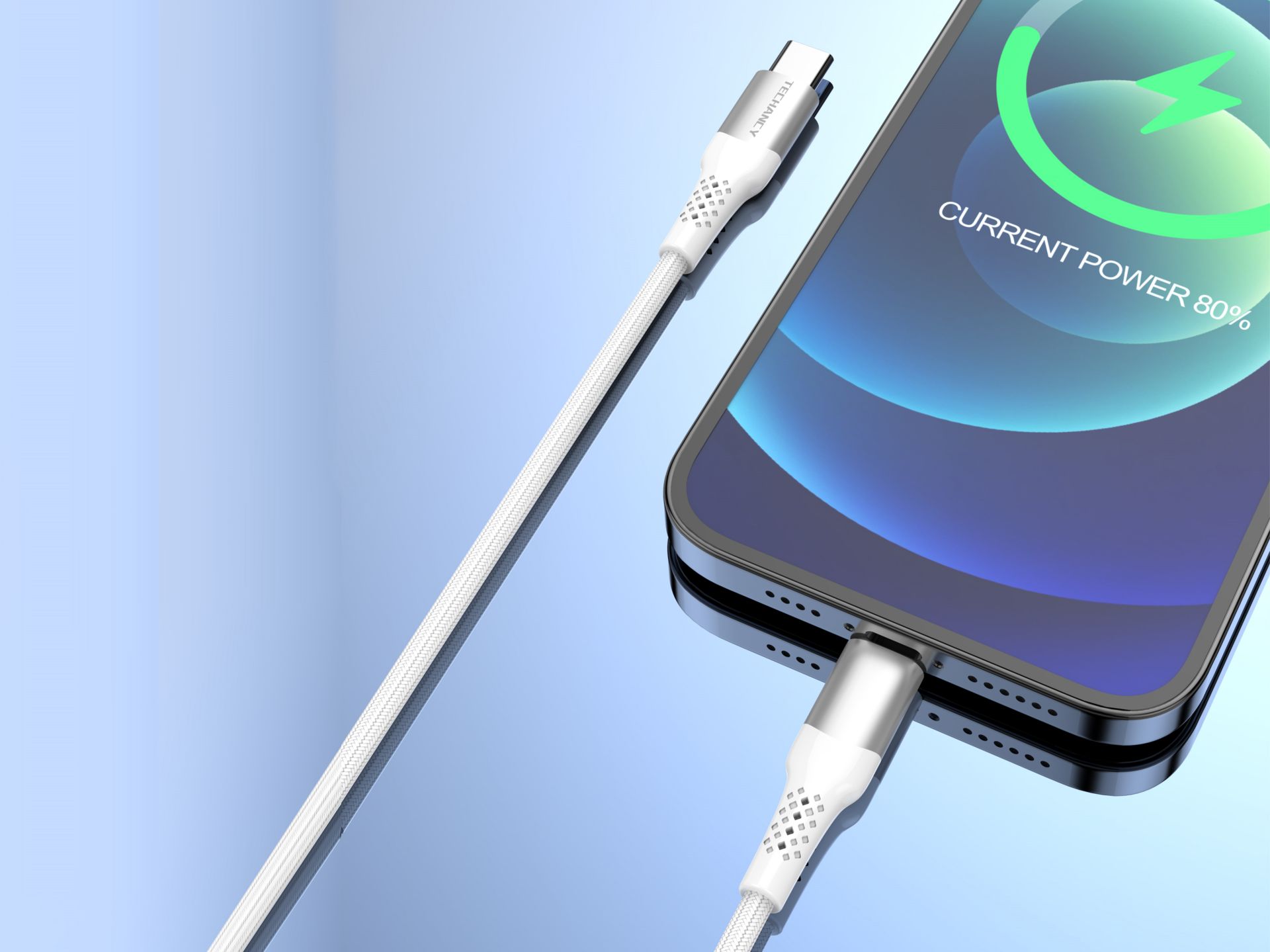 Datenkabel Typ-C zu Lightning 1.2M 20W Pd Weiß Datenkabel Typ-C zu Lightning 1.2M 20W Pd Weiß