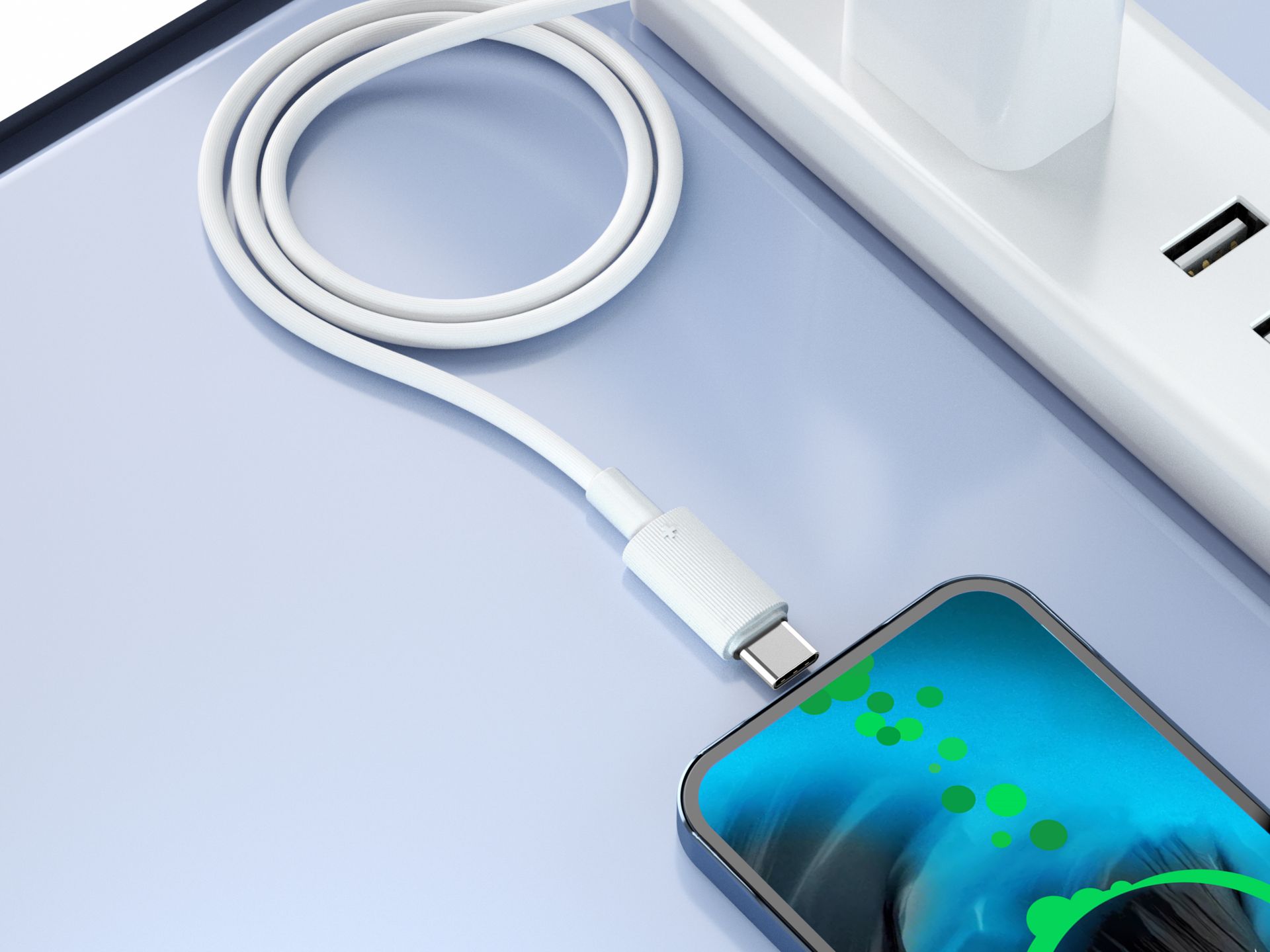 Typ-C zu Typ-C Usb Kabel 1M Weiß 60W Typ-C zu Typ-C Usb Kabel 1M Weiß 60W