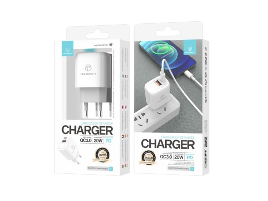 Cargador De Pared 20W Pd+ Qc3.0 Blanco Cargador De Pared 20W Pd+ Qc3.0 Blanco