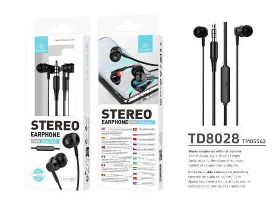 Wired Earphones (Inear-Microphones-Black) Wired Earphones (Inear-Microphones-Black)