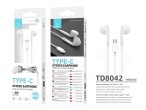 Stereo Hifi Usb Type-C Earphones With Microphone Call Volume Control, Compatible With iPhone 15, Sam