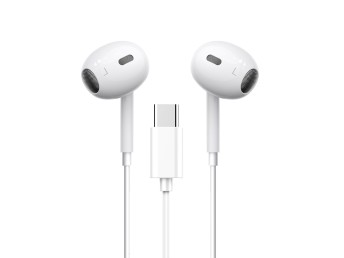 Stereo Hifi Usb Type-C Earphones With Microphone Call Volume Control, Compatible With Iphone 15, Sam