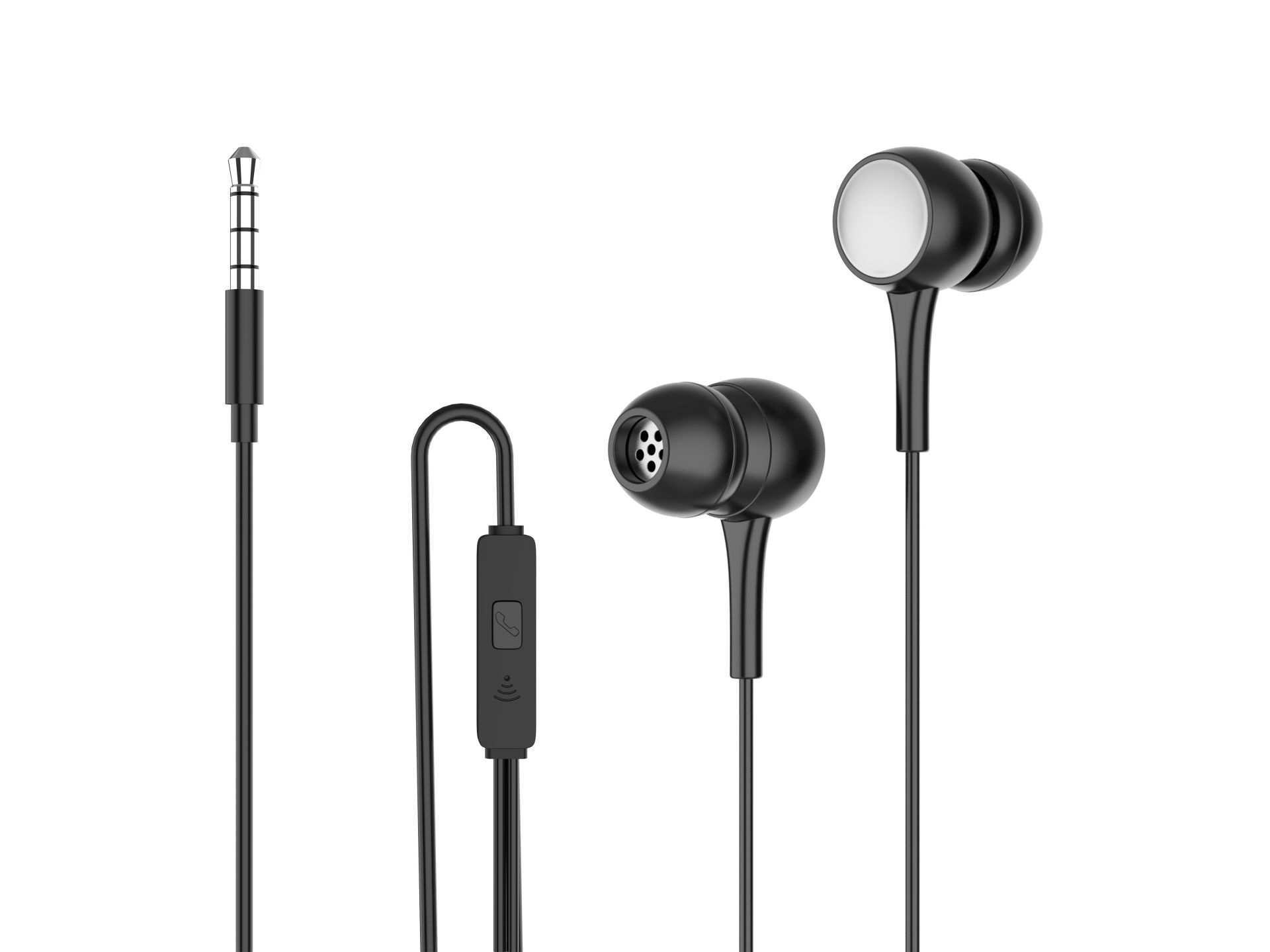 3.5 Port Smart Headphones Schwarz