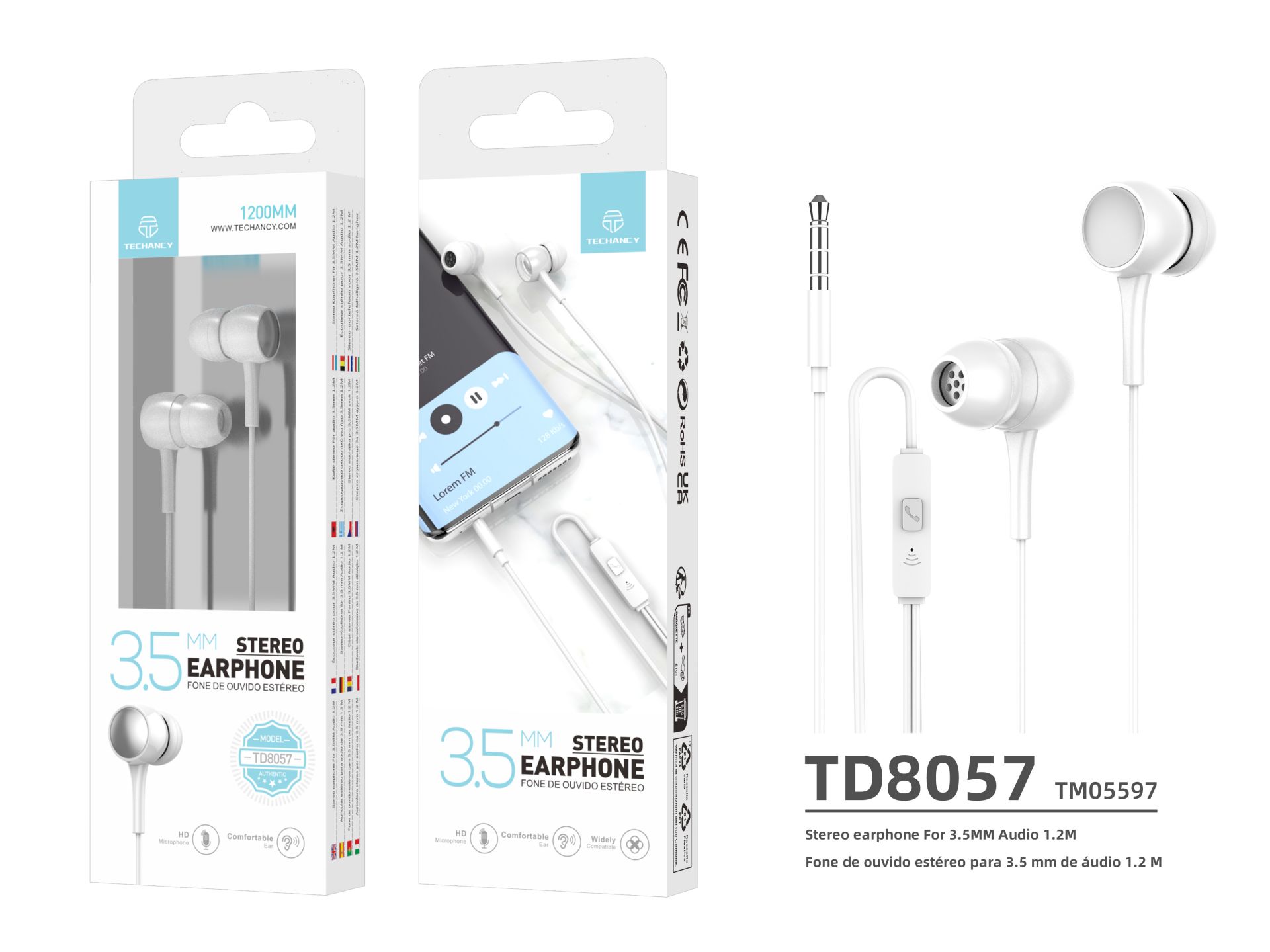 3.5 Port Smart Fones Branco 3.5 Port Smart Fones Branco