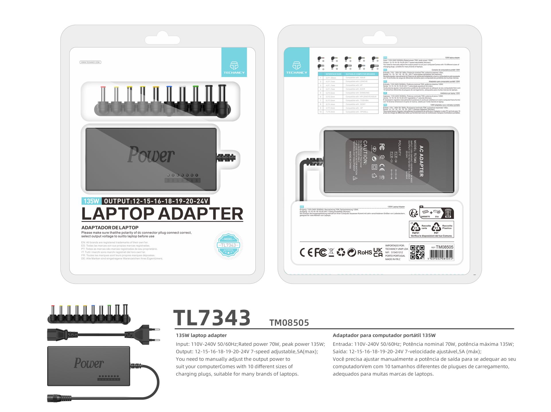 135W Universal Portable Charger Power Adapter Computer per Hp Stream Asus Lenovo Dell Acer Toshiba S 135W Universal Portable Charger Power Adapter Computer per Hp Stream Asus Lenovo Dell Acer Toshiba S