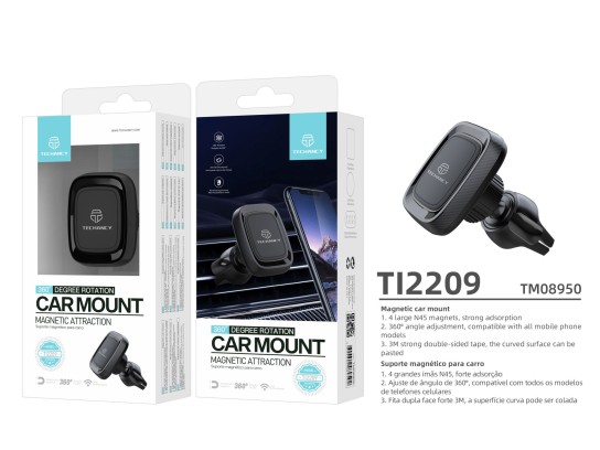 Supporto magnetico universale per auto, Iman Forte Supporto per griglia dell'aria mobile a rotazione
