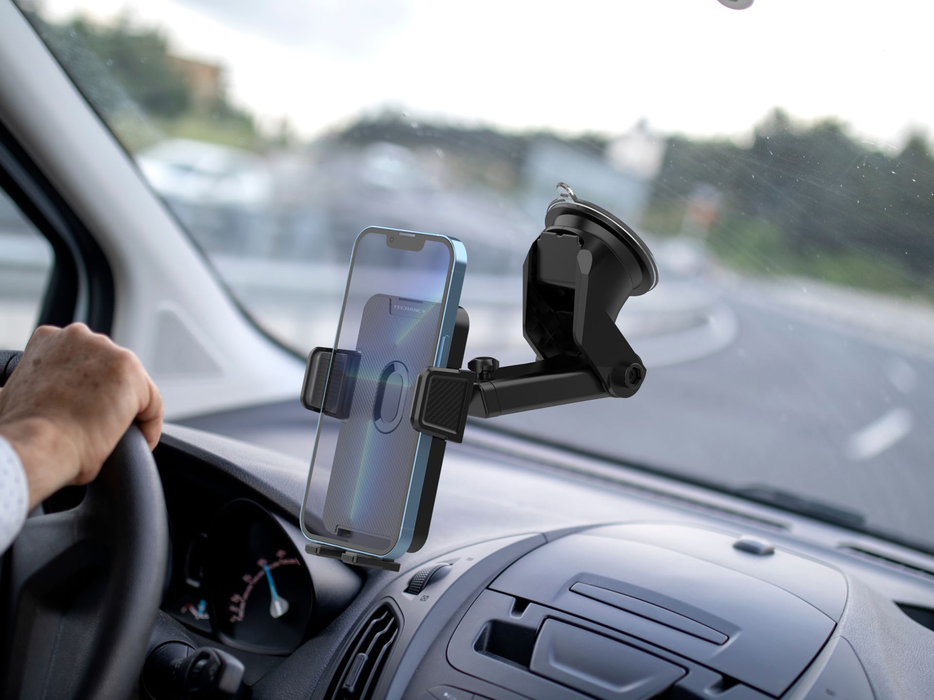 Mobile Car Holder With Strong Suction Cup, Mobile Phone Holder For Windscreen 360� Adjustable Arm Co