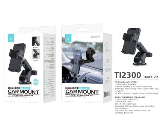 Mobile Car Holder With Strong Suction Cup, Mobile Phone Holder For Windscreen 360� Adjustable Arm Co