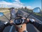 Handy Motorradhalter Schnelldemontage 1S Handyhalter Motorrad Rckspiegel mit 360 Drehung fr Mobil