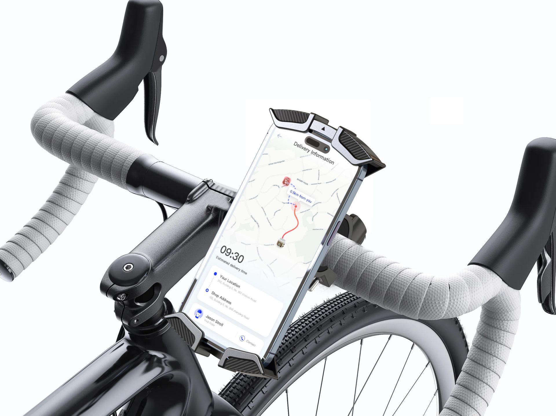 Supporto mobile per bicicletta, supporto per telefono cellulare da moto - rotazione a 360°, supporto Supporto mobile per bicicletta, supporto per telefono cellulare da moto - rotazione a 360°, supporto