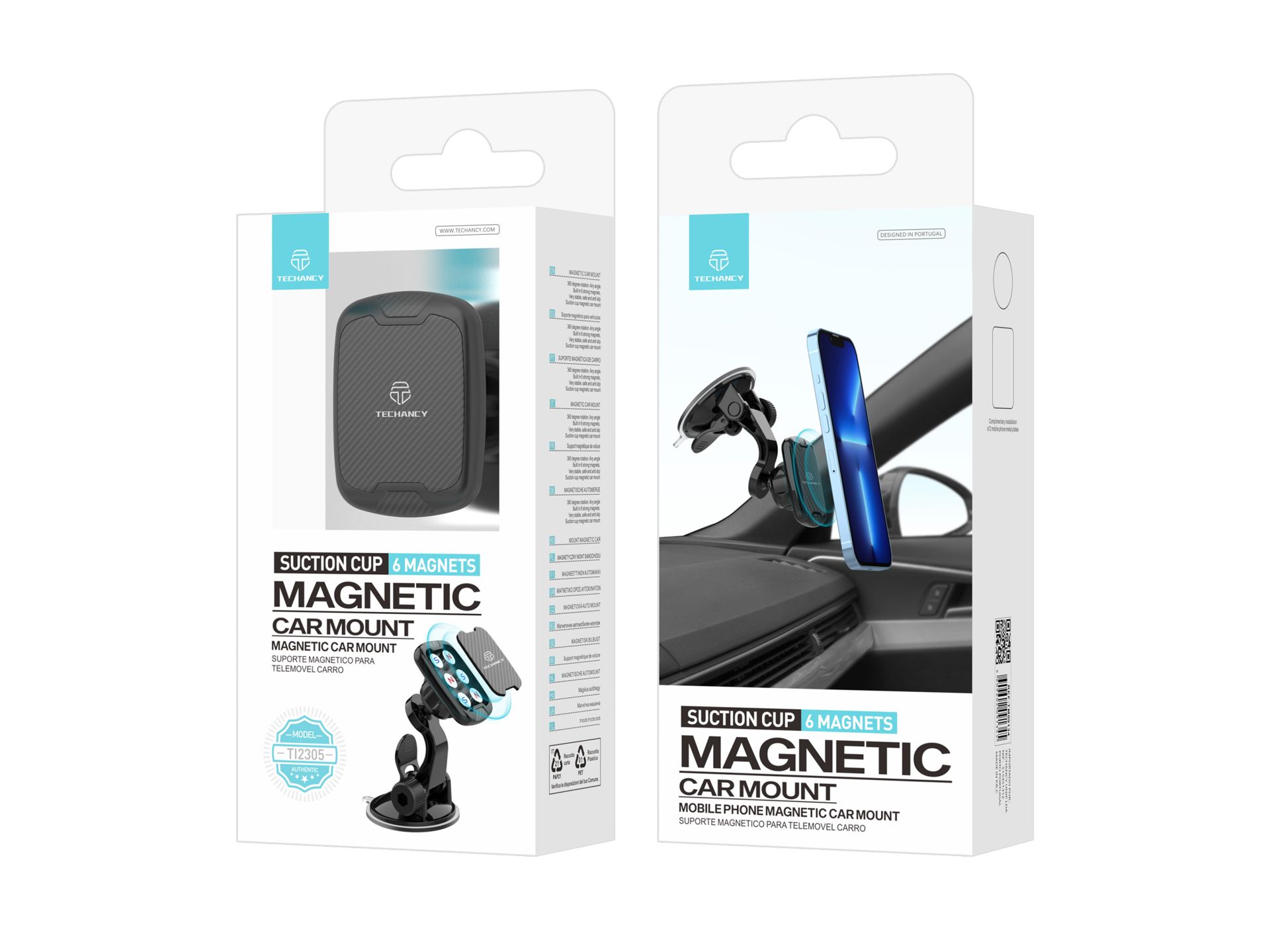 Magnetische Autohalterung für Mobiltelefone, Universal für Windschutzscheiben und Spritzwasser mit S Magnetische Autohalterung für Mobiltelefone, Universal für Windschutzscheiben und Spritzwasser mit S