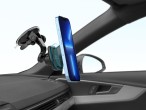 Magnetic Car Holder for Mobile Phones, Universal for Windscreens and Splashes with Suction Cup, Adju