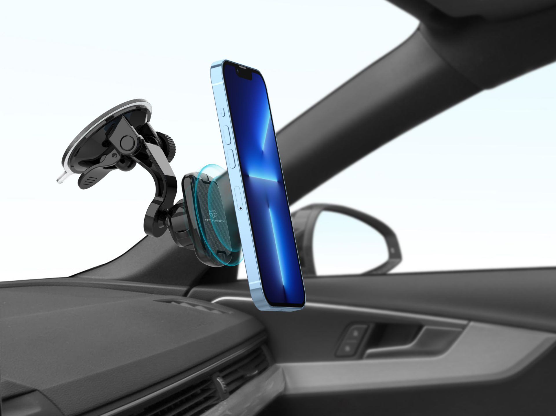 Magnetische Autohalterung für Mobiltelefone, Universal für Windschutzscheiben und Spritzwasser mit S Magnetische Autohalterung für Mobiltelefone, Universal für Windschutzscheiben und Spritzwasser mit S