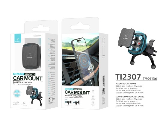Supporto magnetico universale per auto, Iman Forte Supporto rotante a 360� per griglia dell'aria mob