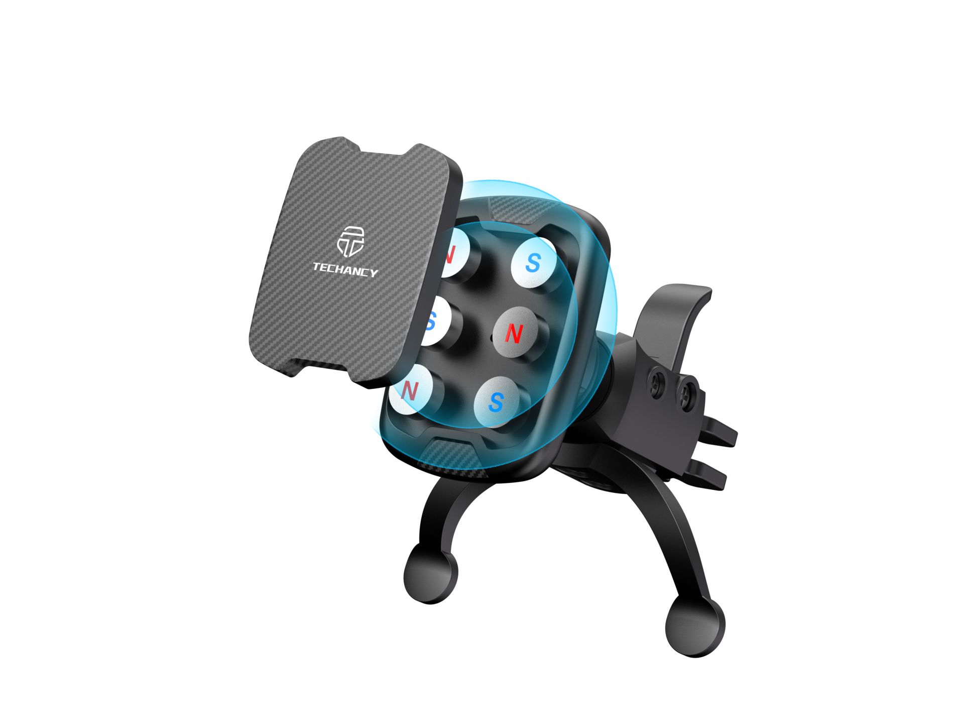 Supporto magnetico universale per auto, Iman Forte Supporto rotante a 360� per griglia dell'aria mob
