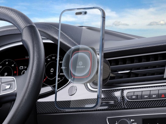 Supporto magnetico universale per auto, supporto mobile per griglia dell'aria con rotazione a 360� d
