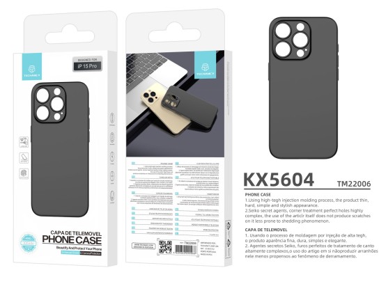 Iphone 15 Pro Capa De Telemovel Pp Slim Preto Iphone 15 Pro Capa De Telemovel Pp Slim Preto