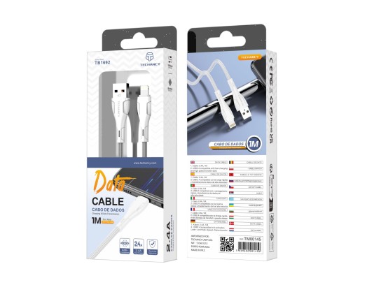 Usb Cable For Ip 7/8/Xs/11/12 1M 2.4A White Usb Cable For Ip 7/8/Xs/11/12 1M 2.4A White