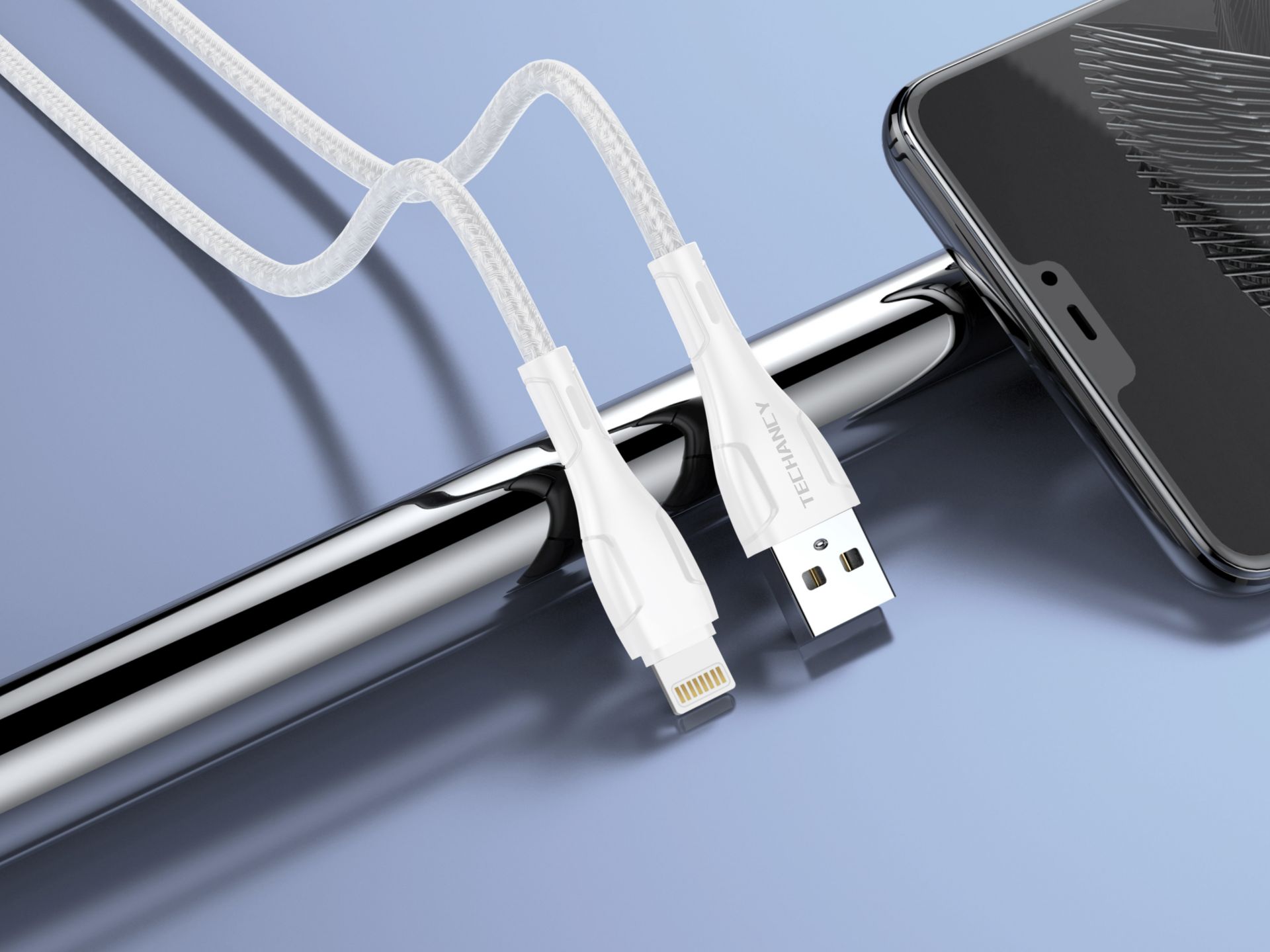 Usb Cable For Ip 7/8/Xs/11/12 1M 2.4A White Usb Cable For Ip 7/8/Xs/11/12 1M 2.4A White