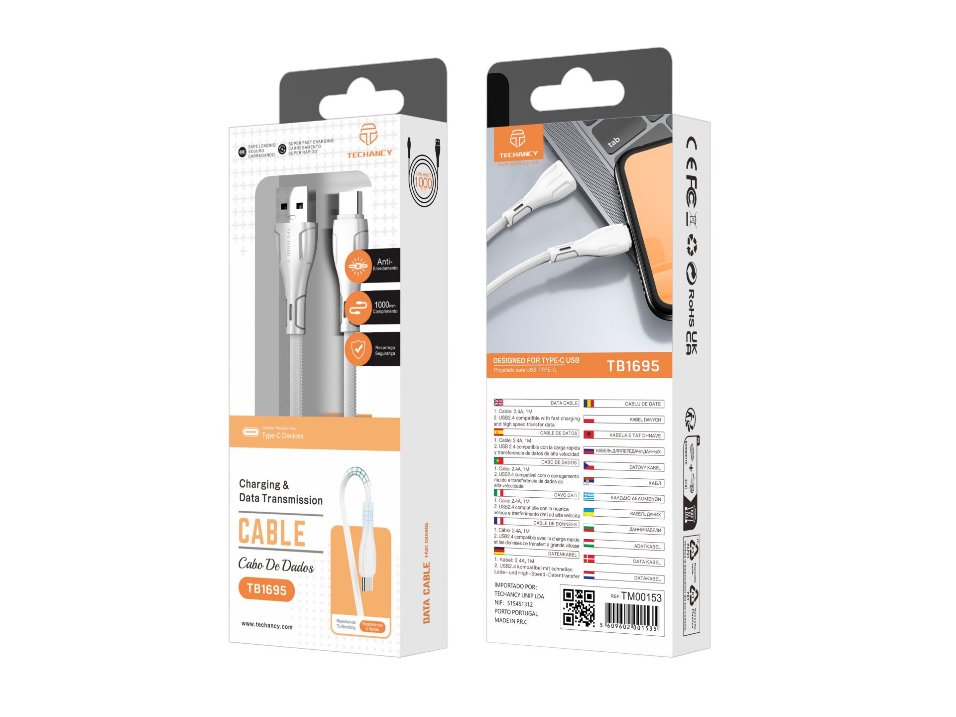 Usb Typ C Kabel 1M 2.4A Weiß Usb Typ C Kabel 1M 2.4A Weiß