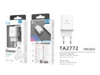 Wall Charger With Dual Usb Ports 5V 2.4A White