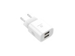 Wall Charger With Dual Usb Ports 5V 2.4A White
