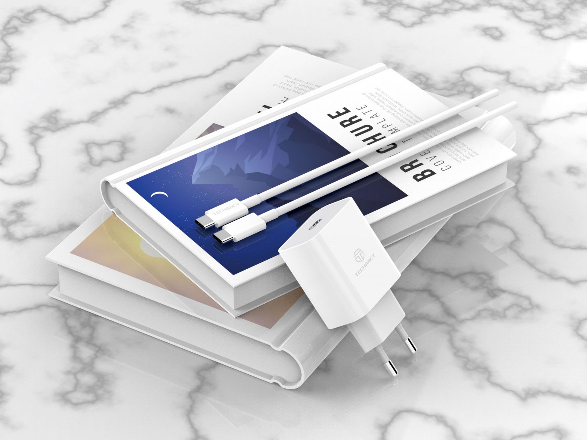 Wandladegerät 20W Usb C Schnellladung mit Typ-C Kabel Pd 60W 1M Weiß Wandladegerät 20W Usb C Schnellladung mit Typ-C Kabel Pd 60W 1M Weiß