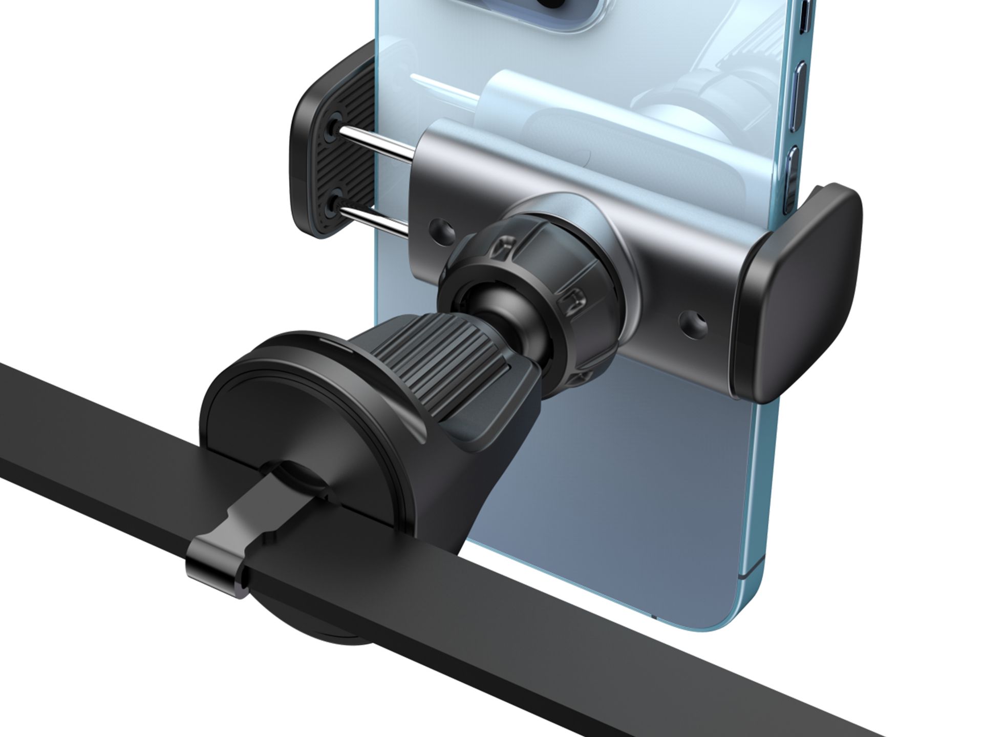 Techancy Mobile Car Holder, bocchetta d'aria con clip stabile aggiornata e rotazione a 360� Nero