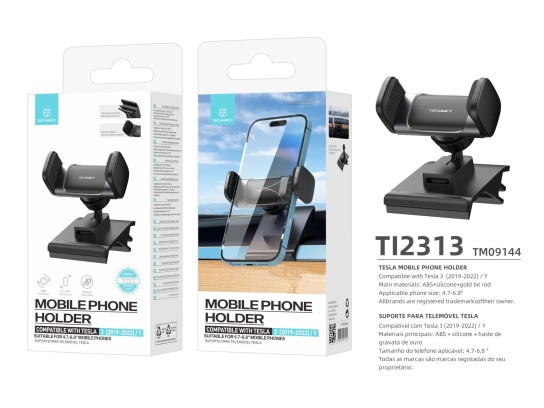 Supporto del telefono cellulare compatibile con Tesla Model 3 2019-2022/Y Nero
