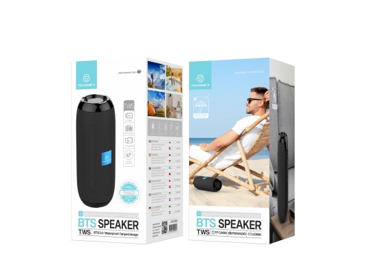 Techancy 617 Portable Wireless Speaker With Bluetooth And Integrated Battery Black Techancy 617 Portable Wireless Speaker With Bluetooth And Integrated Battery Black