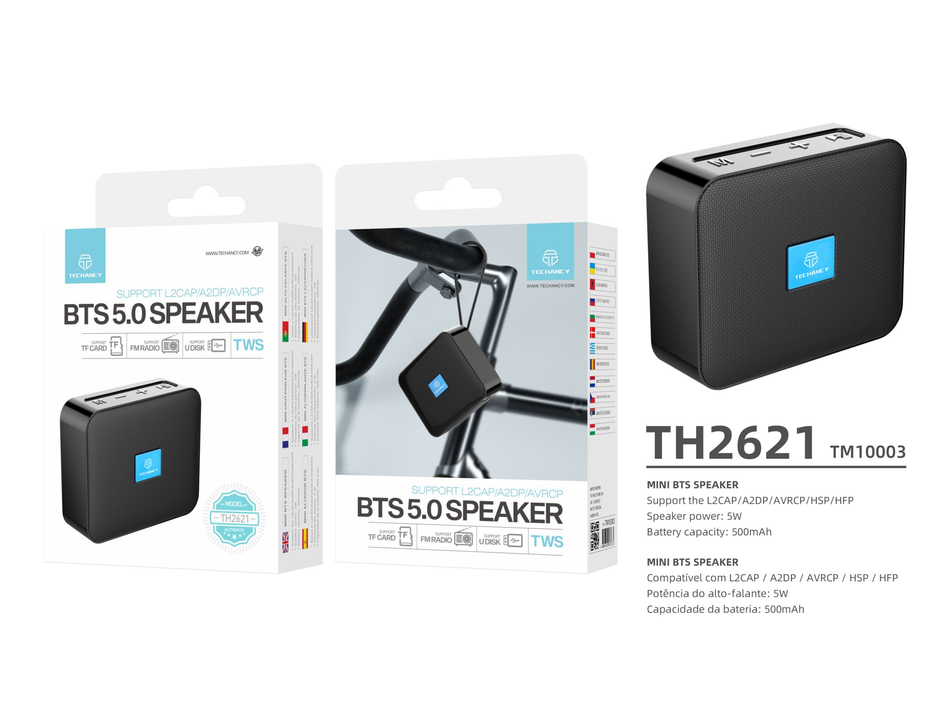Techancy T66 Portable Wireless Speaker With Bluetooth And Integrated Battery Black Techancy T66 Portable Wireless Speaker With Bluetooth And Integrated Battery Black