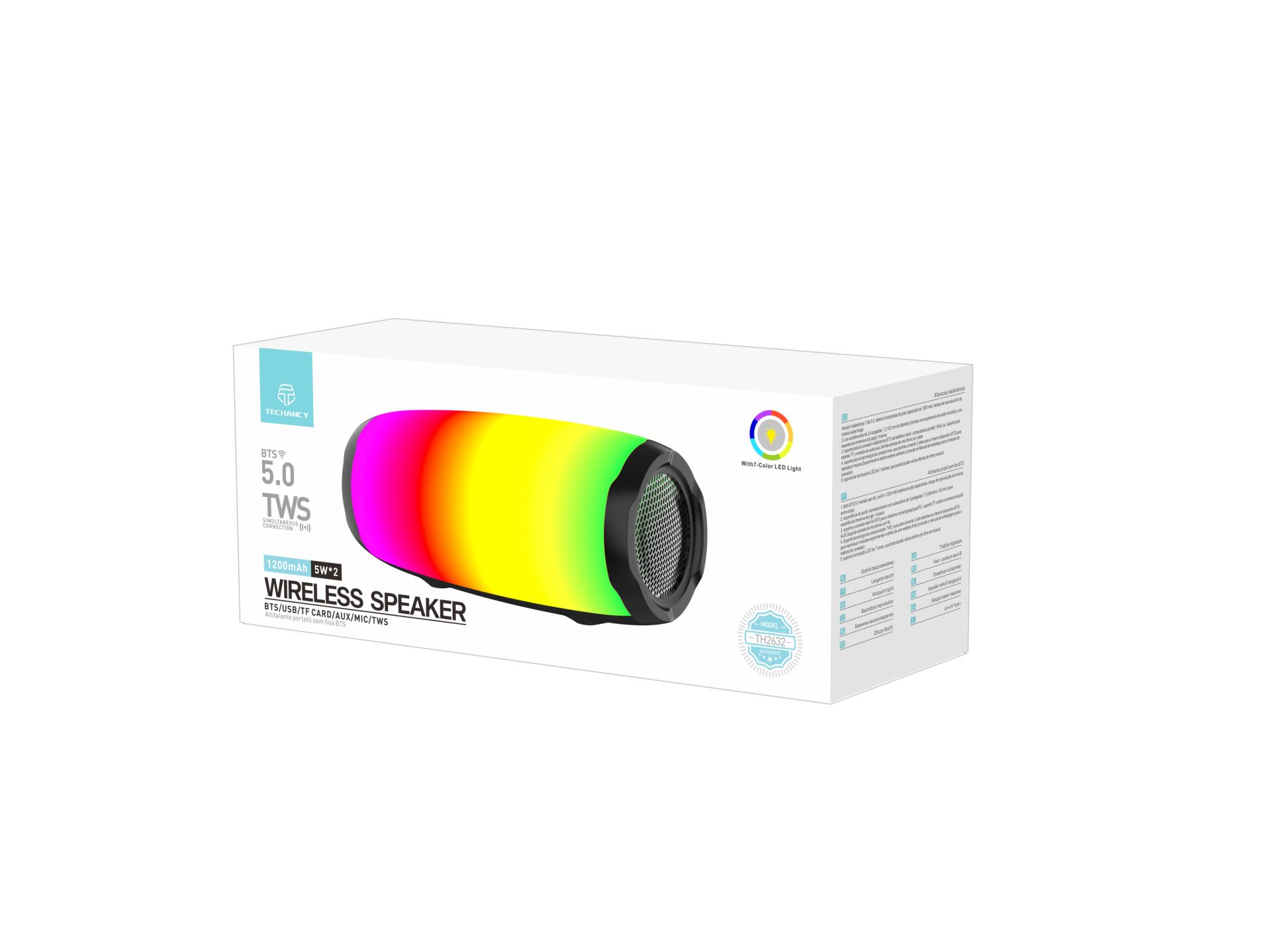Techancy T36 Portable Wireless Speaker With Bluetooth And Integrated Battery Black Techancy T36 Portable Wireless Speaker With Bluetooth And Integrated Battery Black