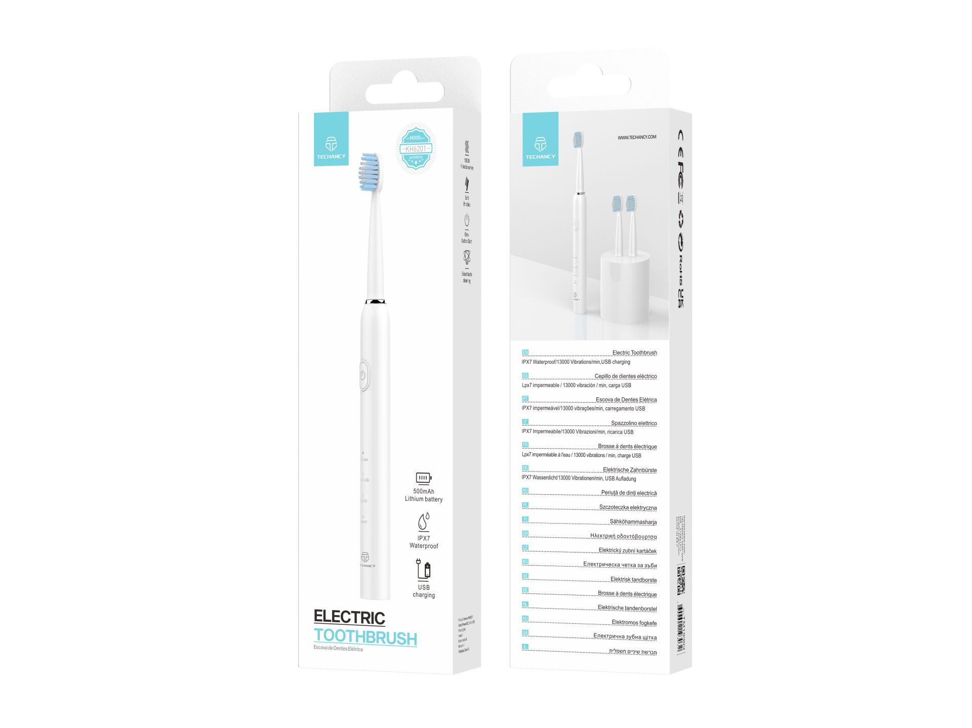 Escova De Dentes Eletrica Recarregavel Branca Escova De Dentes Eletrica Recarregavel Branca