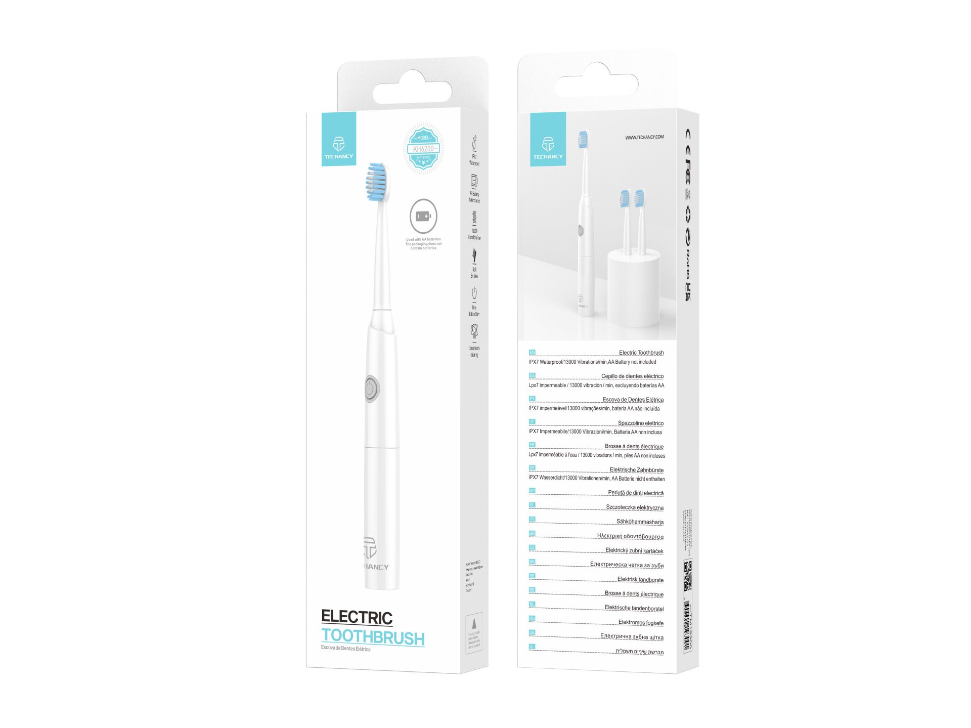 Escova De Dentes Eletrica Pilha Branco