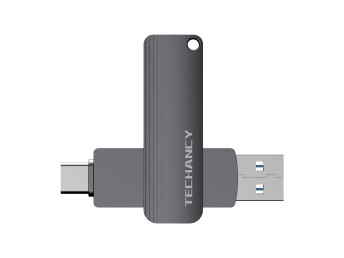 Memoria USB Techancy 64Gbusb 3.2 Conectores Duales Tipo-C Y Tipo-A