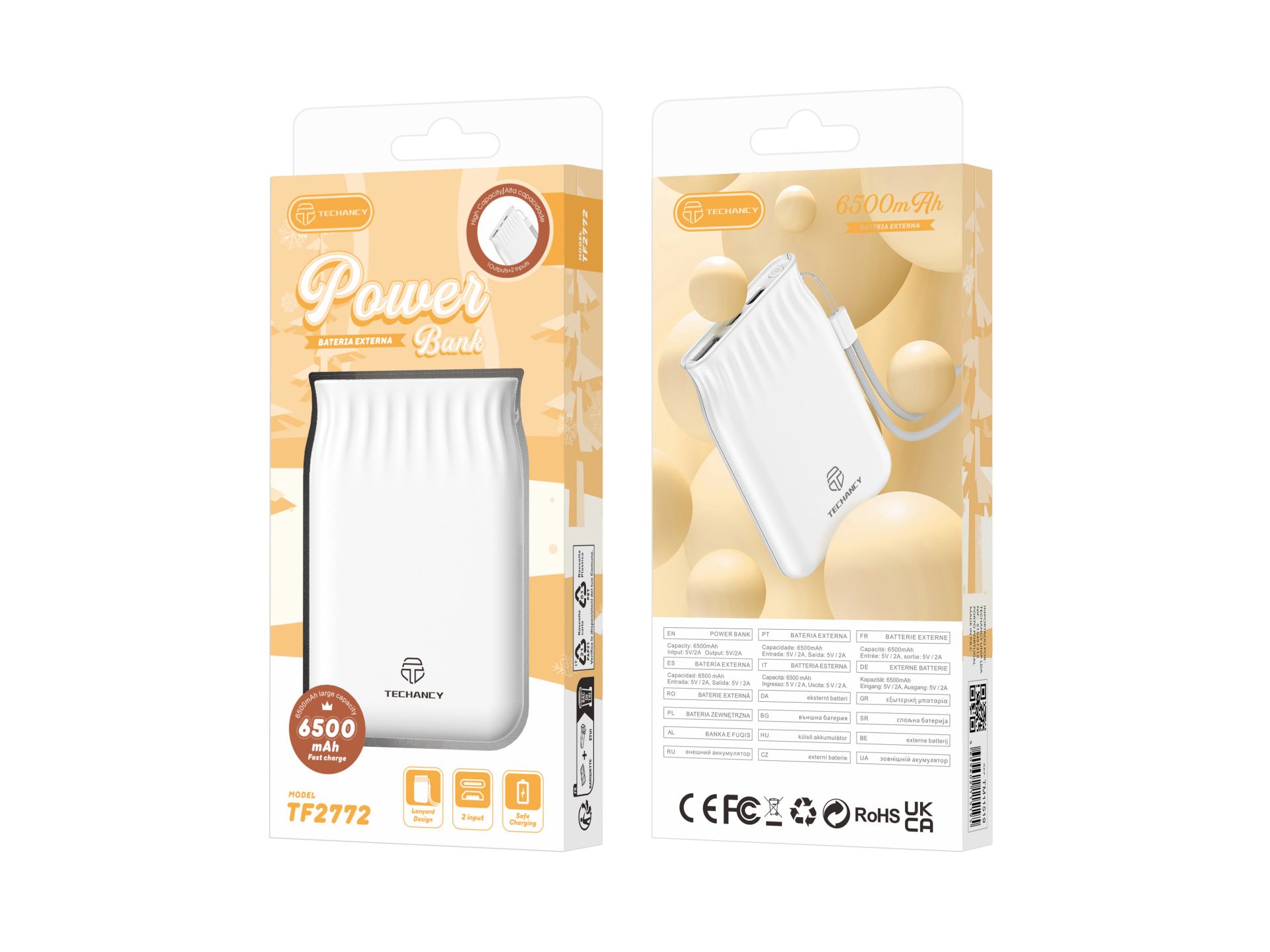 Power Bank Bolsa Da Sorte 6500Mah 1Usb 2A Branco Power Bank Bolsa Da Sorte 6500Mah 1Usb 2A Branco