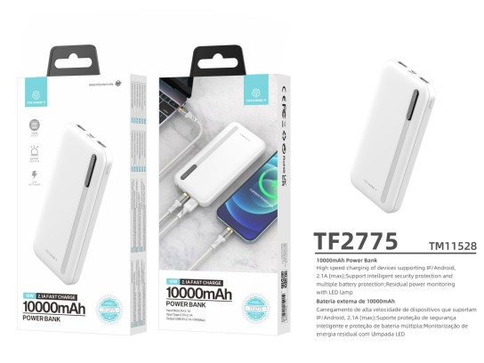 P7 Power Bank 10000Mah 10W Chargeur Rapide Blanc